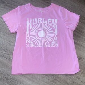 Hurley Sun Graphic Pink Tee